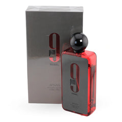 9 PM Rebel red perfume bottle with packaging box