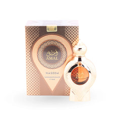 Amal perfume oil bottle by Naseem with crystal teardrop design