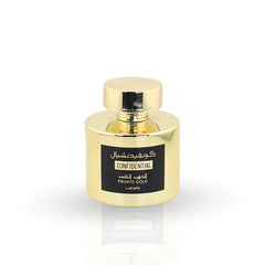 Confidential Private Gold Lattafa perfume bottle 100ml gold packaging