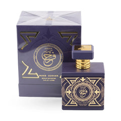 Farah purple perfume bottle with gold Islamic patterns by Paris Corner