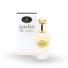 Jardin de Paris crystal perfume bottle with golden cap by Fragrance Couture