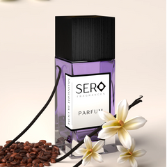 Sero Midnight Bloom parfum bottle front view, Sero Fragrances