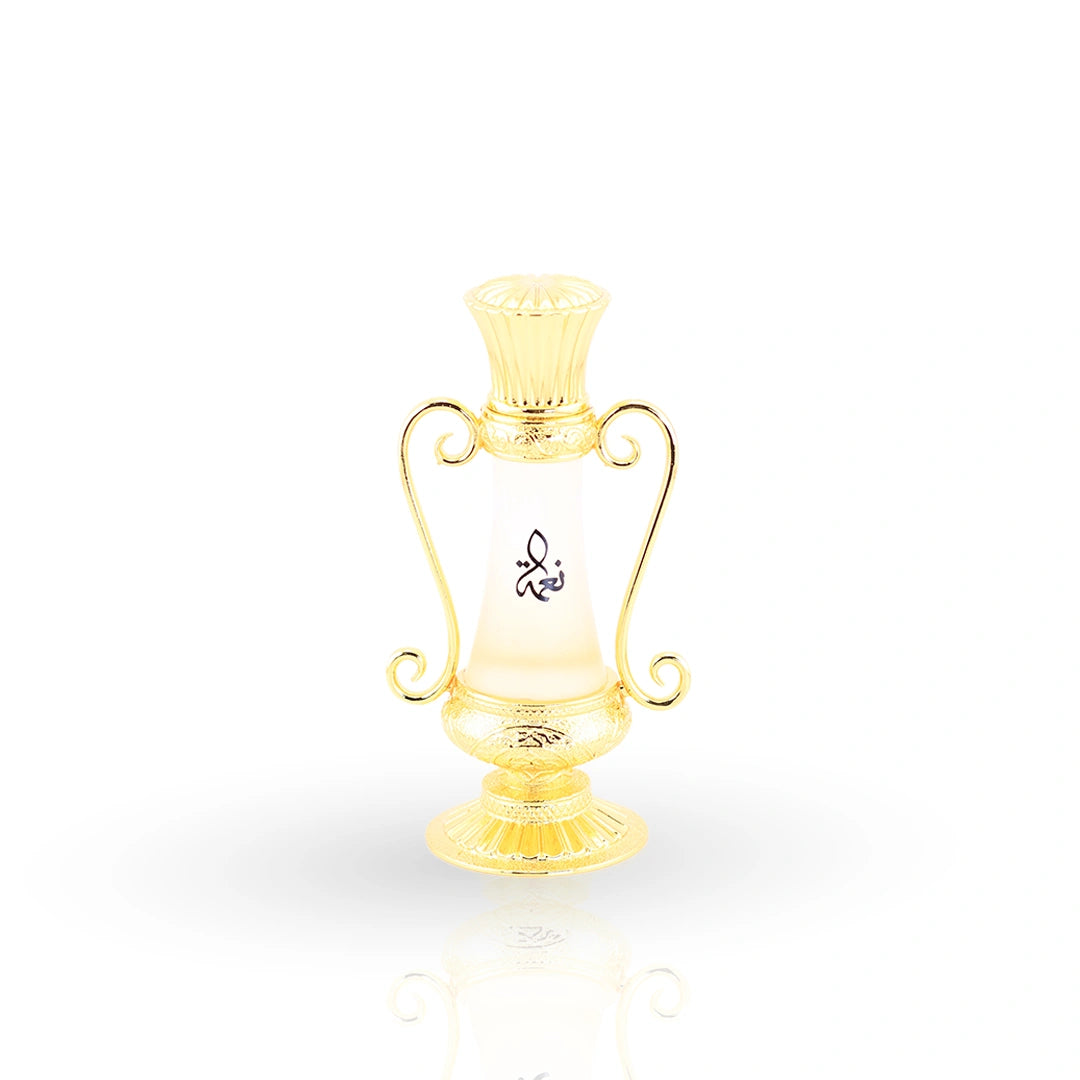 Golden Naema bottle with ornate handle design