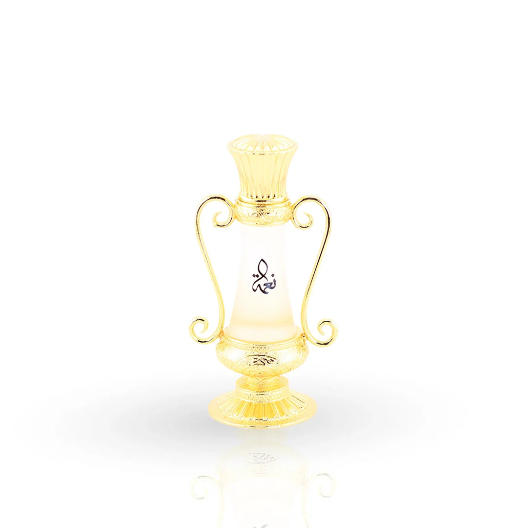 Golden Naema bottle with ornate handle design