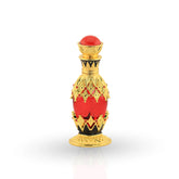Najwa ornate red and gold perfume oil bottle by Ard Al Zaafaran