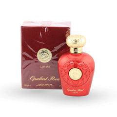 Opulent Red perfume bottle by Lattafa with red packaging