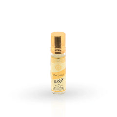 Oud Mood 10ml golden perfume oil roll-on bottle with ornate packaging by Lattafa