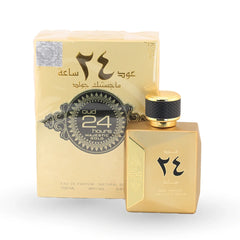 Oud 24 Hours Majestic Gold 100ml by Ard Al Zaafaran with golden bottle