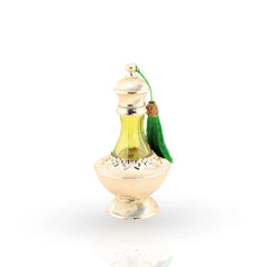 Afnan Quloob perfume oil bottle with heart-patterned packaging
