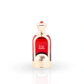 Rasha concentrated perfume oil 18ml bottle by Naseem with red liquid and gold ornate design