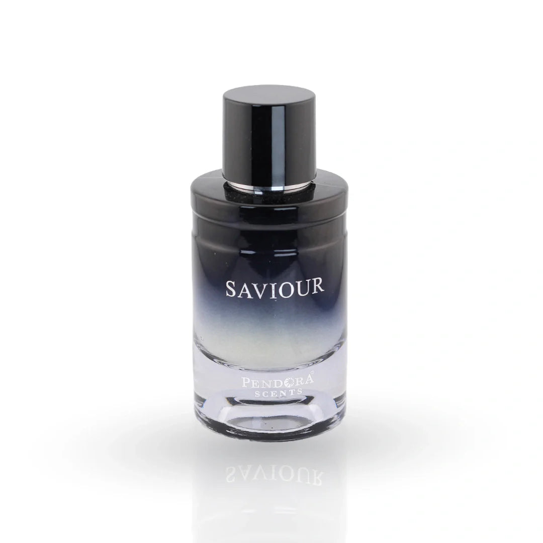 Saviour perfume bottle 100ml with black to clear gradient design by Pendora Scents