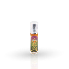 Small bottle with a silver cap on a white background
