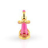 Pink and gold bottle with 'Rozina' branding on a white background