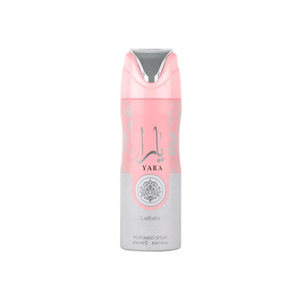 Yara pink deodorant spray bottle by Lattafa 200ml