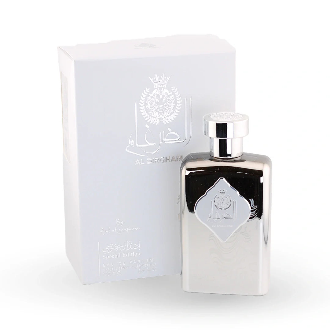 Ard Al Zaafaran Al Dirgham Special Edition Eau de Parfum bottle with its box – unisex perfume, notes of vanilla, nutmeg and pistachio