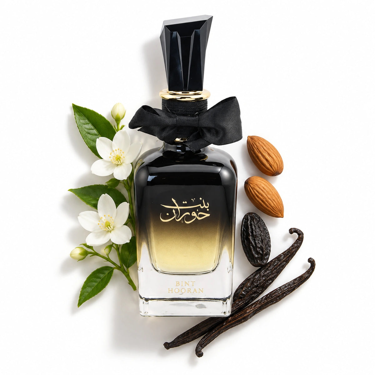 Ard Al Zaafaran Bint Hooran 100 ml bottle with jasmine, sweet almond, vanilla and tonka bean