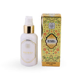 Bushra body lotion bottle and packaging on a white background