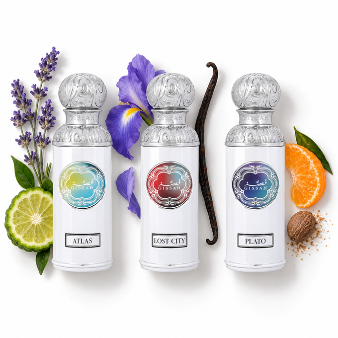 Gissah Atlantis Gift Set – Atlas, Lost City & Plato 3 × 50ml