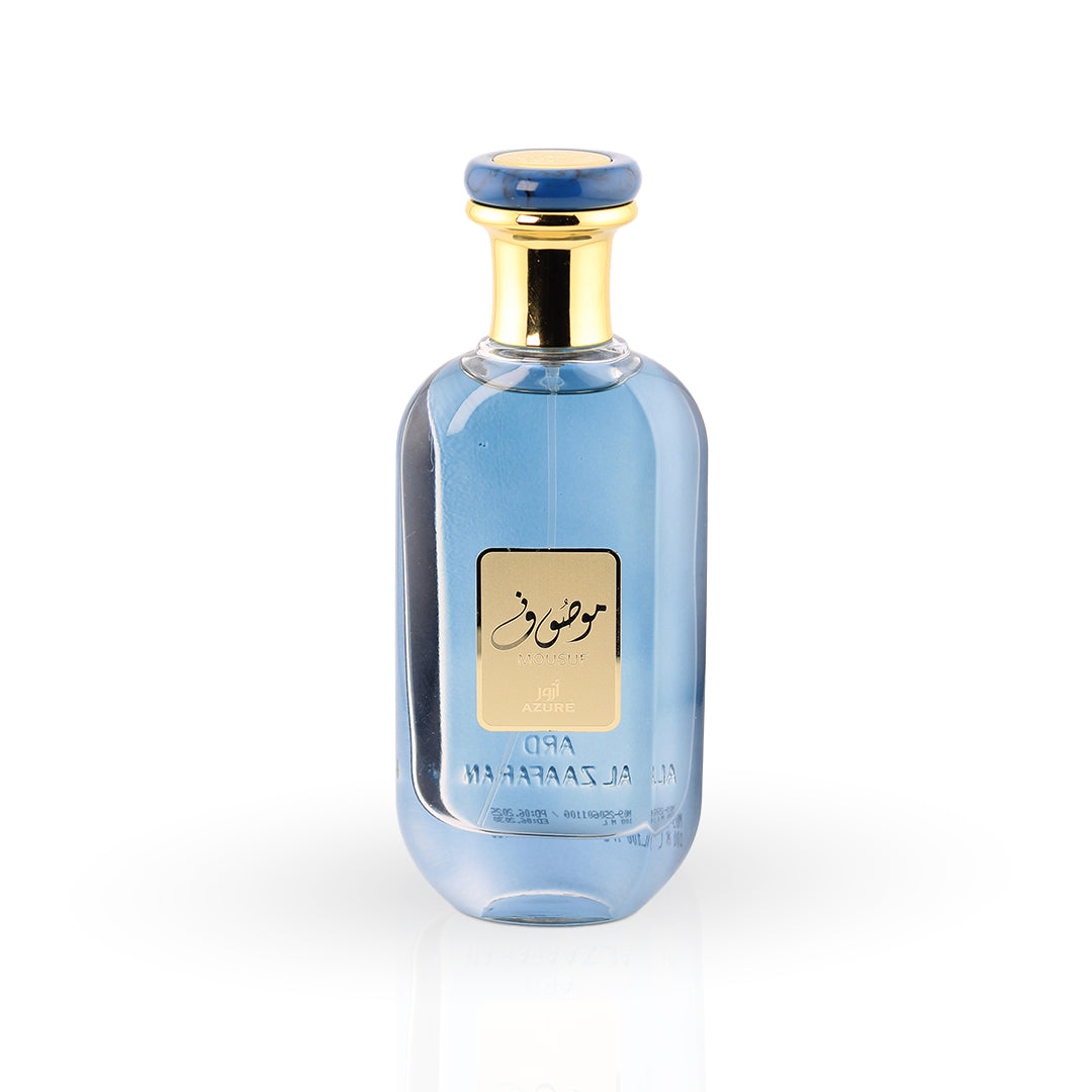 Mousuf Azure Eau de Parfum 100ml bottle – unisex perfume, notes of sandalwood, cedarwood and cashmeran