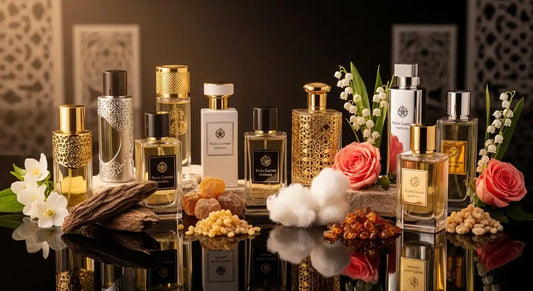 Paris Corner Perfumes showcasing long-lasting Arabian fragrances crafted with oud, musk, and floral notes.