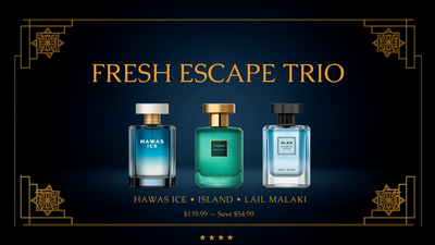 Fresh Escape Trio — Hawas Ice + Island + Lail Malaki (3×100ml)