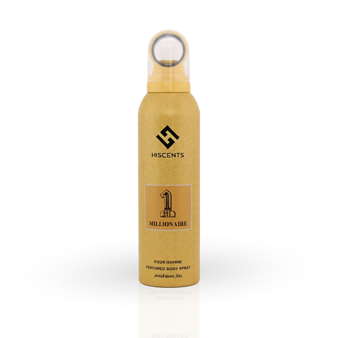 1 Millionaire 200ml Body Spray Hiscents - Premium Fragrance