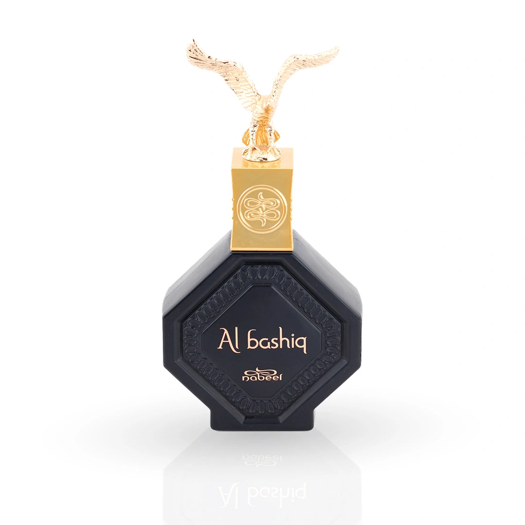 Al Bashiq 100ml eau de parfum with golden falcon cap by Nabeel