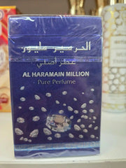 Al Haramain Million Pure Perfume with blue diamond luxury design