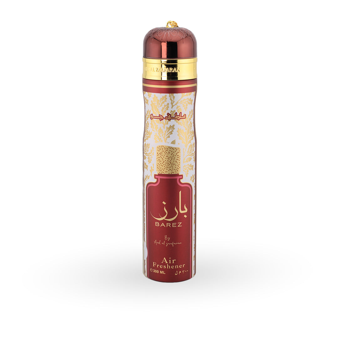 Barez air freshener with decorative packaging on a white background