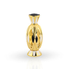 Bint Hooran golden perfume oil bottle with geometric design