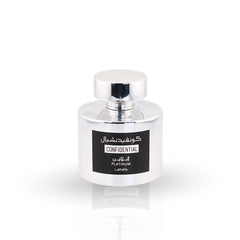 Confidential Platinum Lattafa perfume bottle 100ml silver packaging