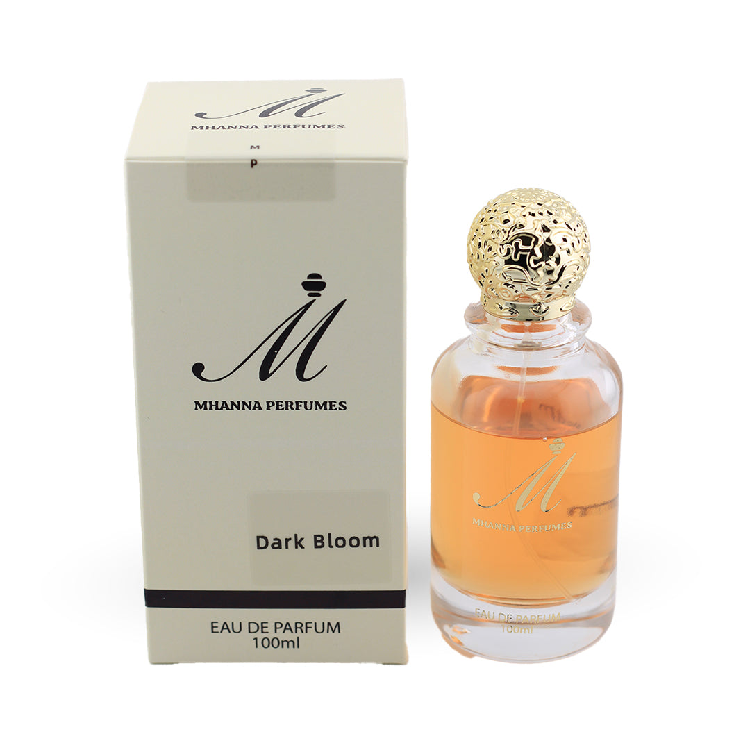 Dark Bloom 100ml by Mhanna Perfumes featuring rich floral and woody notes with an amber base for timeless sophistication.
