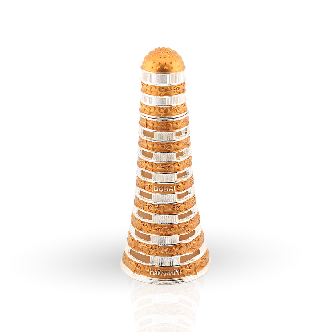 Model of the Leaning Tower of Pisa on a white background