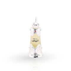 Afnan Dehn Al Oudh Abiyad perfume oil bottle with packaging