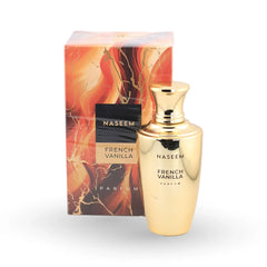 French Vanilla Parfum 100ml gold bottle with marble packaging by Naseem