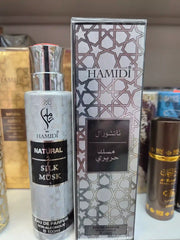 Hamidi Silk Musk eau de parfum 100ml bottle with geometric pattern box