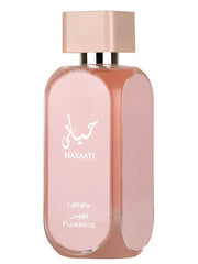 Hayaati Florence pink rose perfume bottle 100ml by Lattafa Florence