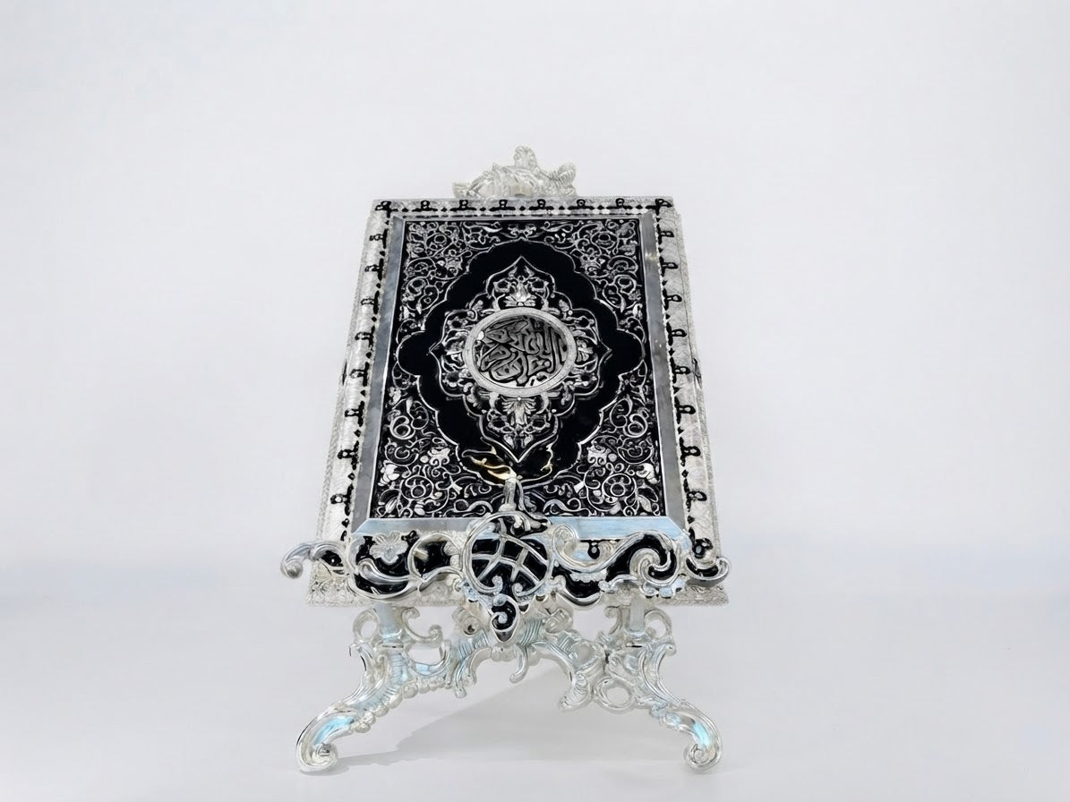 Silver Quran cover