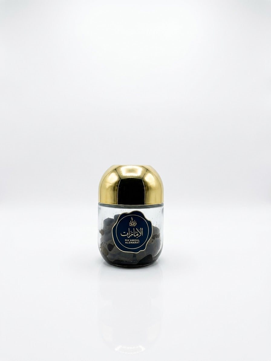 Al Rehab Maamoul Al Emarat bakhoor pieces in a 200g jar