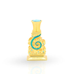 Johayna Green perfume oil in ornate golden bottle with turquoise