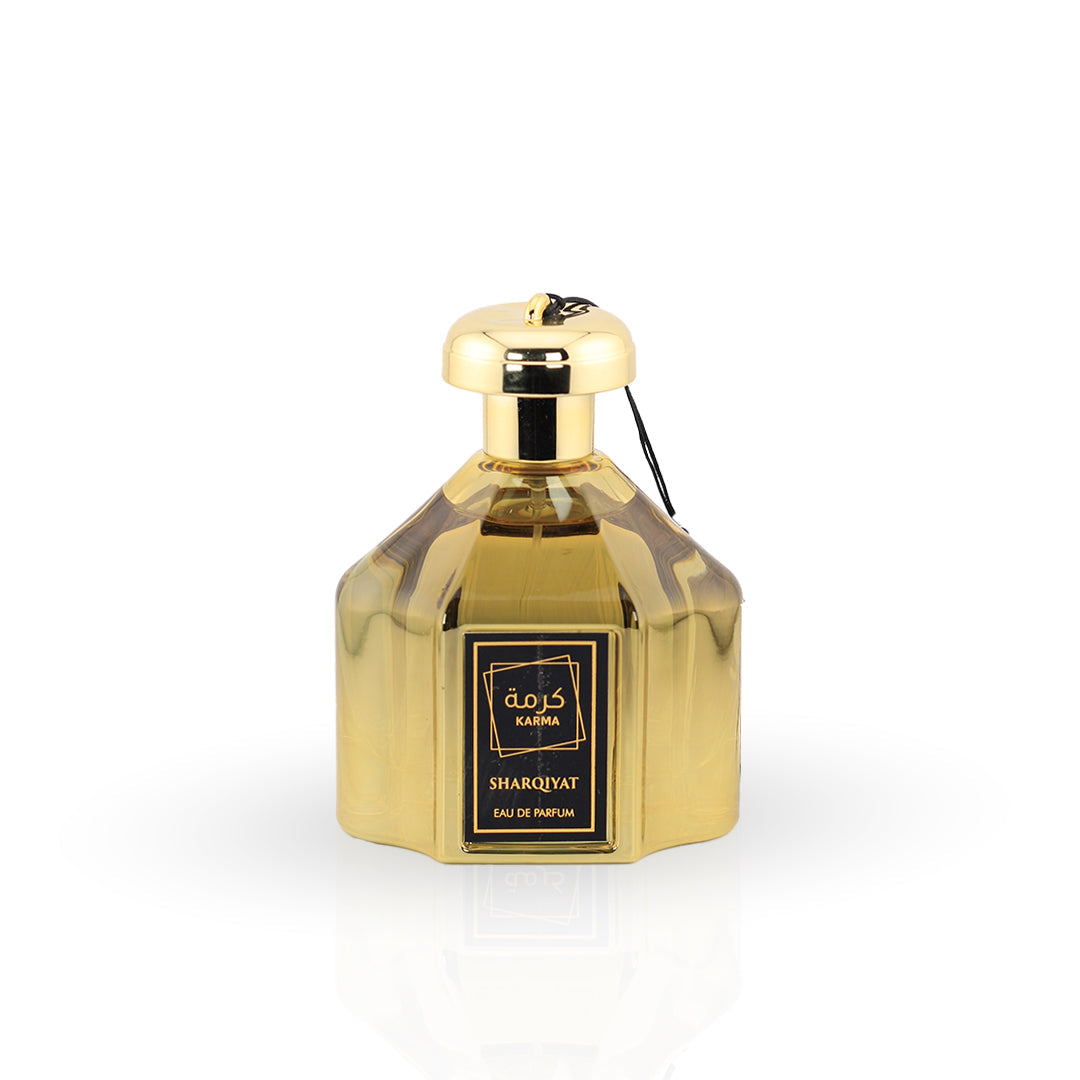 Karma 100ml by Khalis featuring an elegant blend of floral, fruity, and musk notes for a contemporary Arabian fragrance.