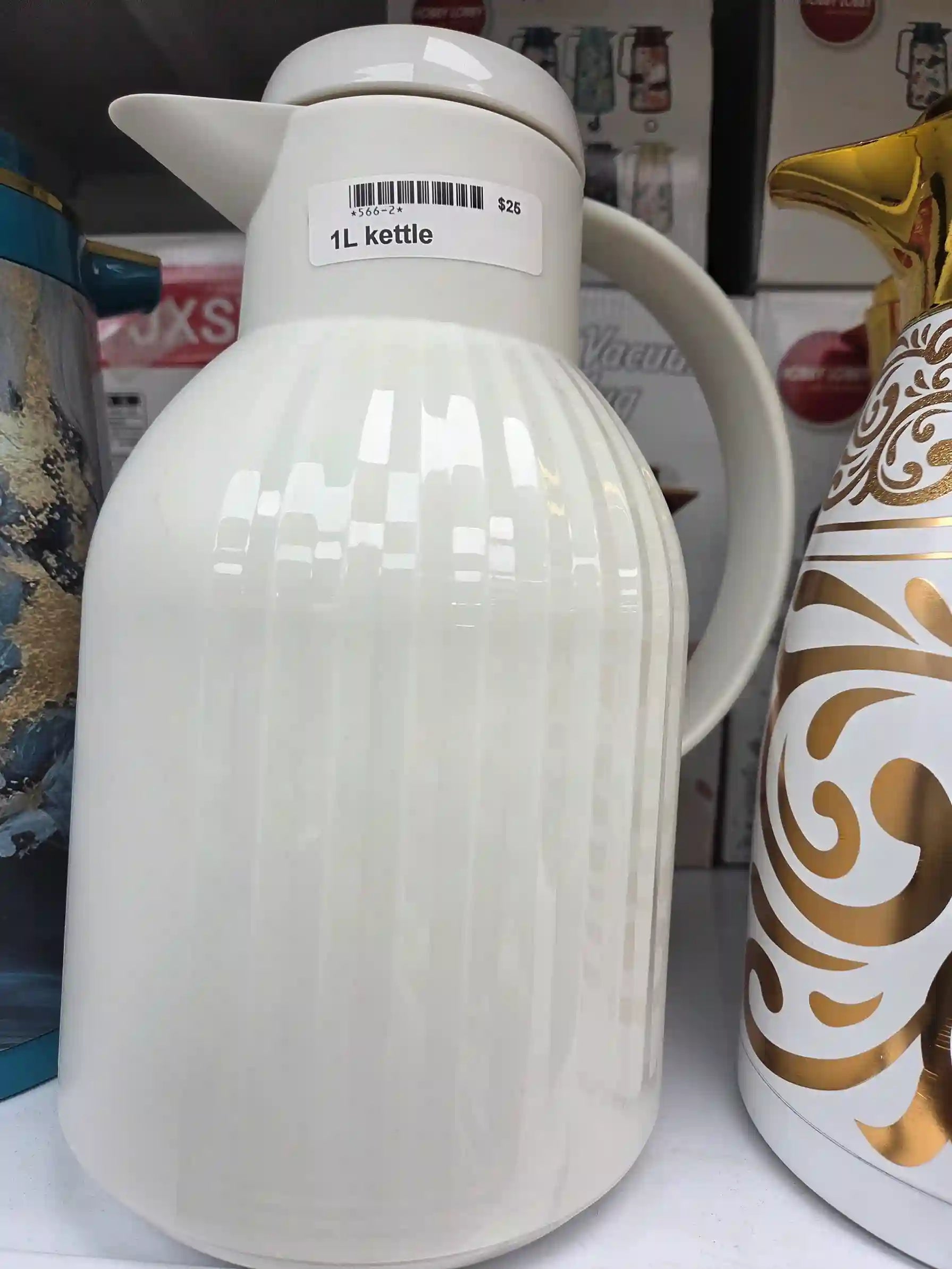1L White Kettle for Coffee & Tea-My Store
