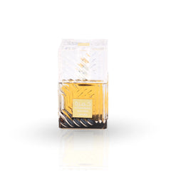 Khamrah Qahwa perfume bottle by Lattafa with brown packaging