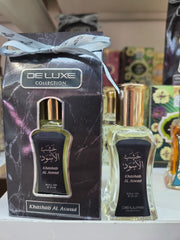 Khashab Al Aswad Deluxe Collection perfume oil with black marble packaging