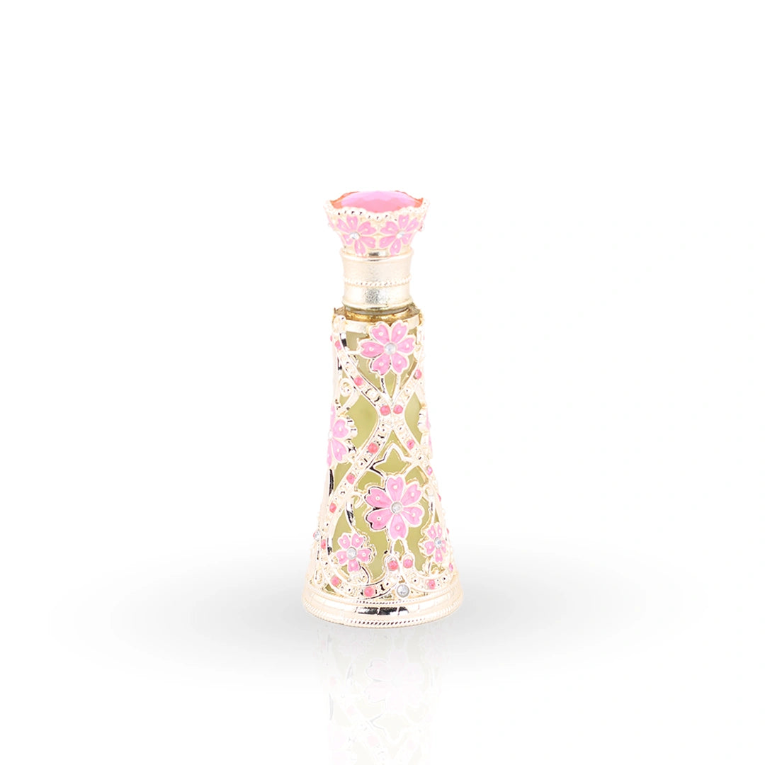 Lamsa floral perfume oil pink bottle by Naseem