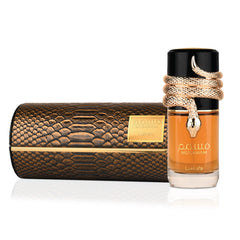 Musamam amber perfume bottle with gold snake coil design