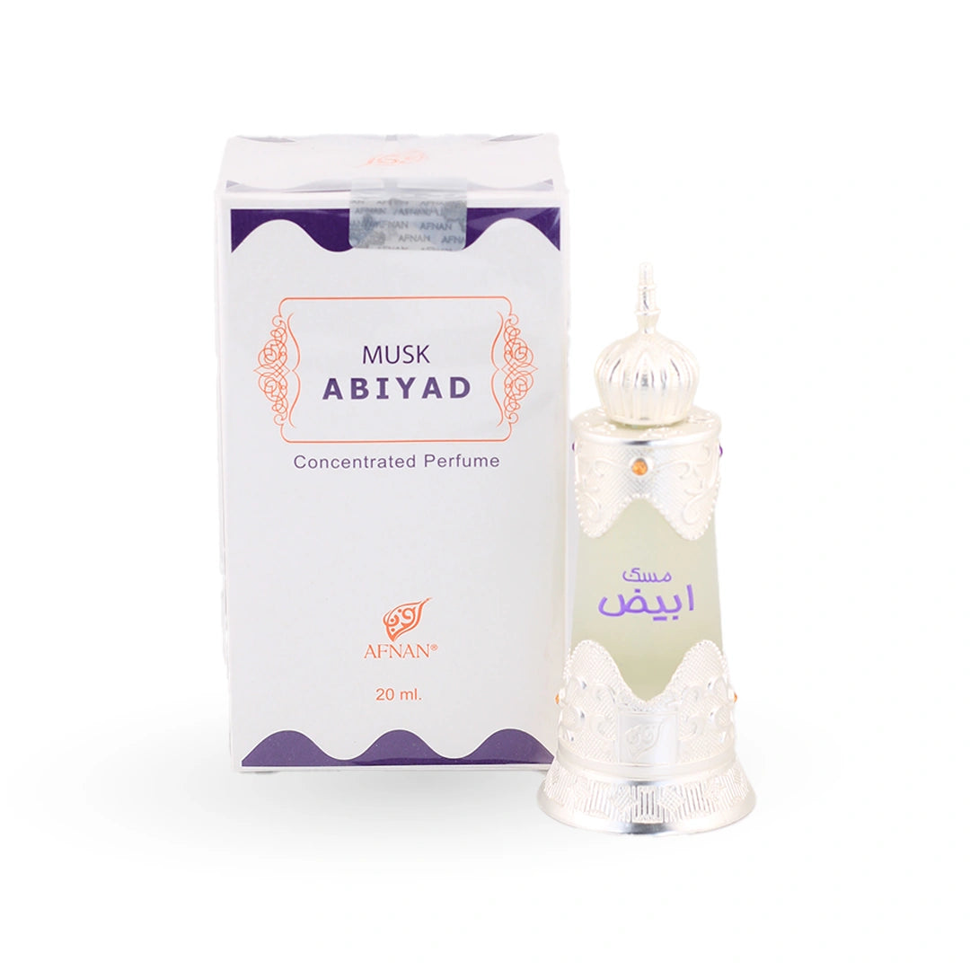 Musk Abiyad perfume with decorative box packaging