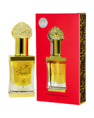 Lamsat Harir 12ml concentrated oil by Arabiyat with golden bottle and red packaging