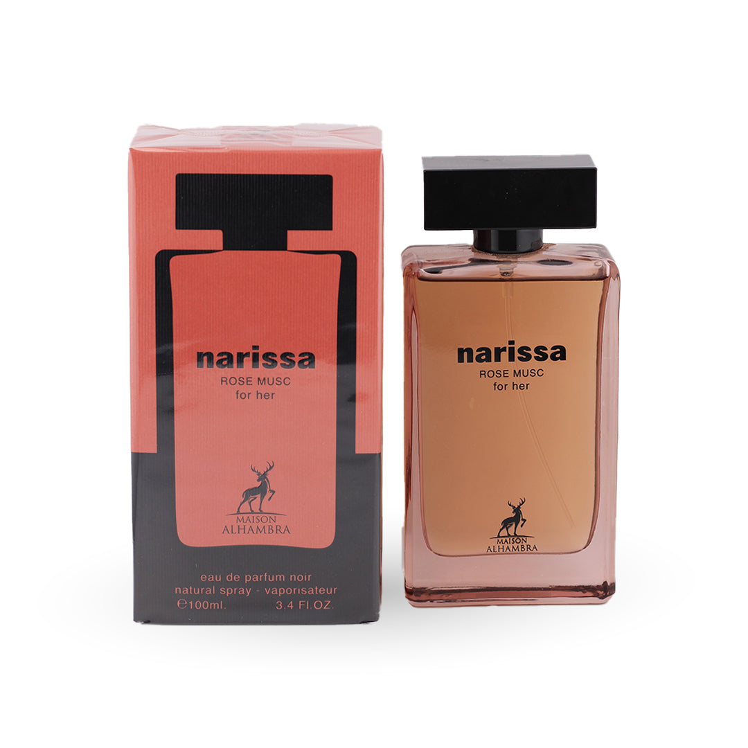 Narissa Rose Musc perfume bottle and packaging on a white background