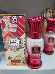 Naseem Laeqa Aqua Perfume 50ml ruby bottle with ornate colorful box